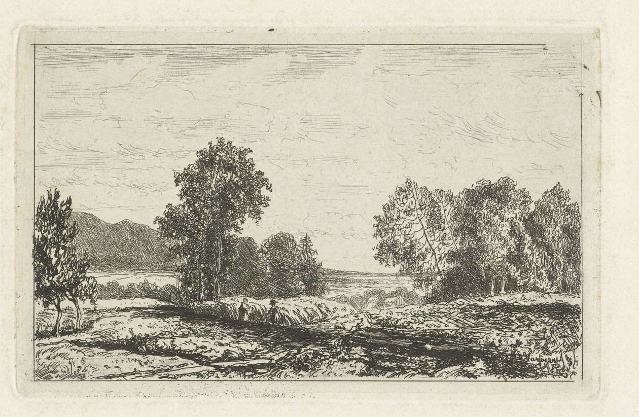 Landscape with Two Figures by Joseph Hartogensis