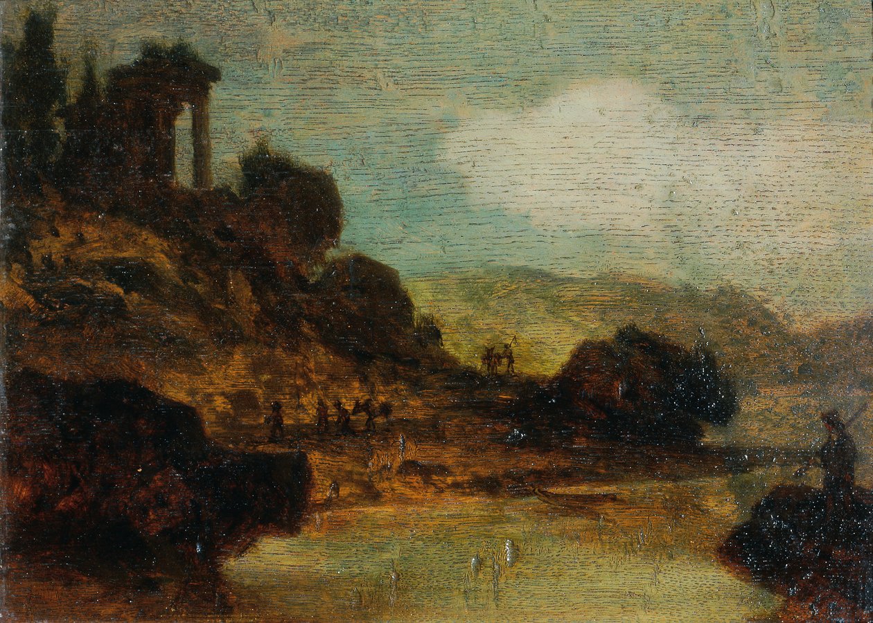 Landscape with Ruin by Joseph Hasslwander