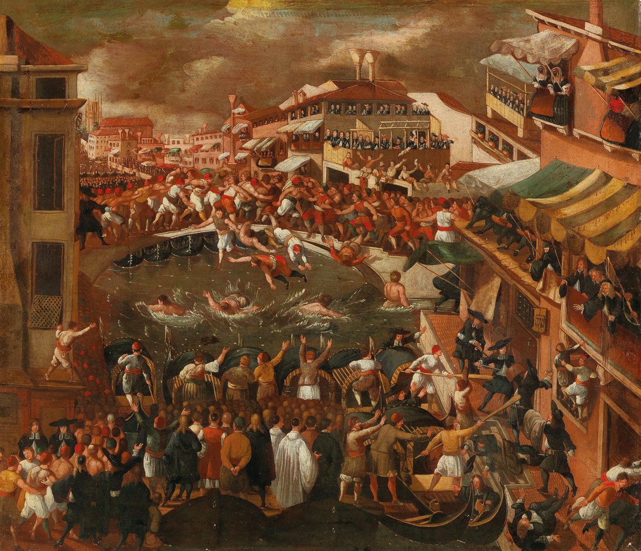 Ponte dei Pugni in Venice by Joseph Heintz the Younger
