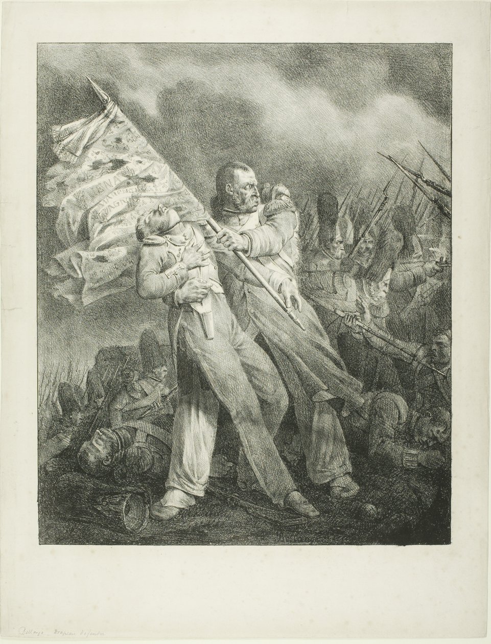 The Wounded Standard-Bearer by Joseph Louis Hippolyte Bellange