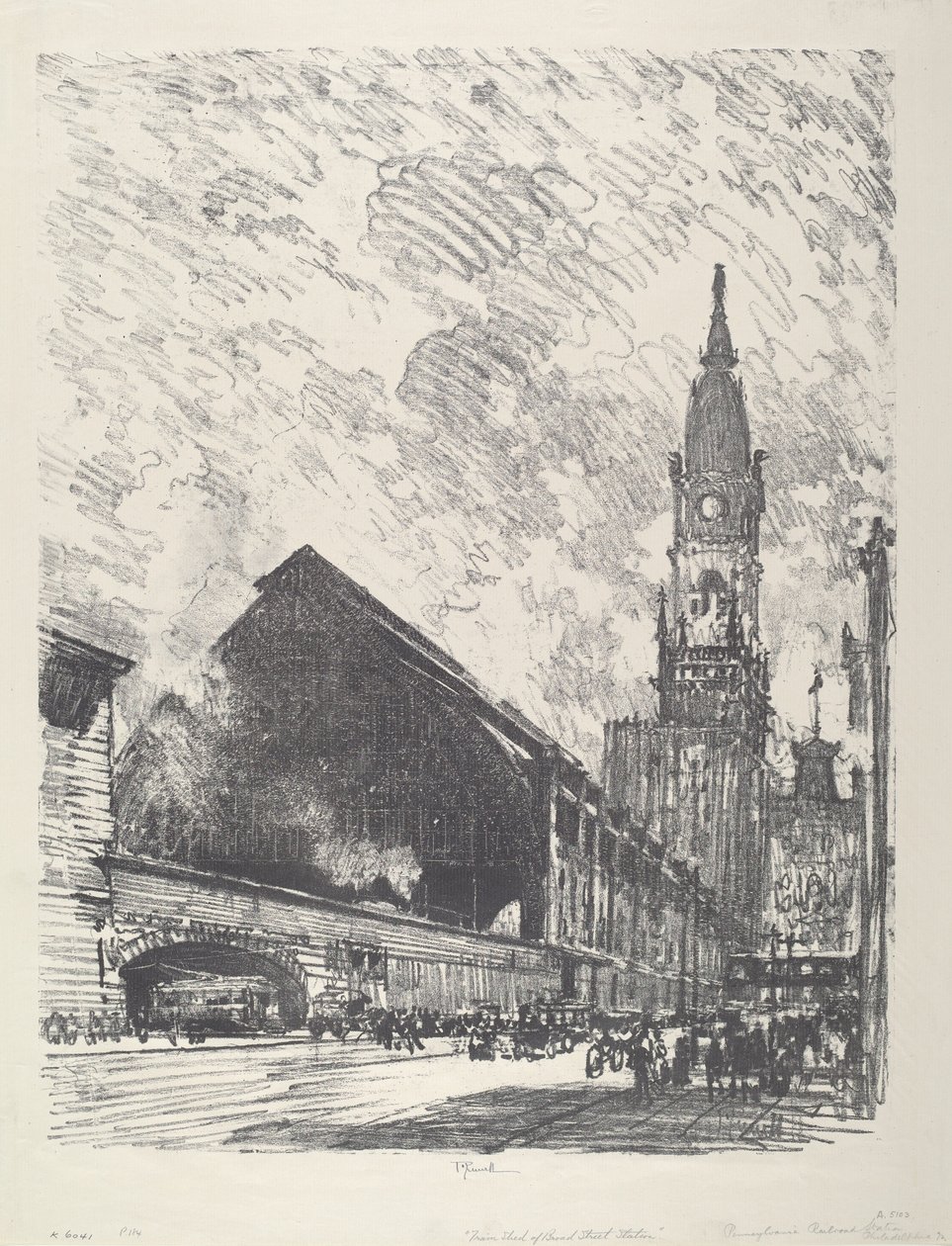 Broad St. Station by Joseph Pennell