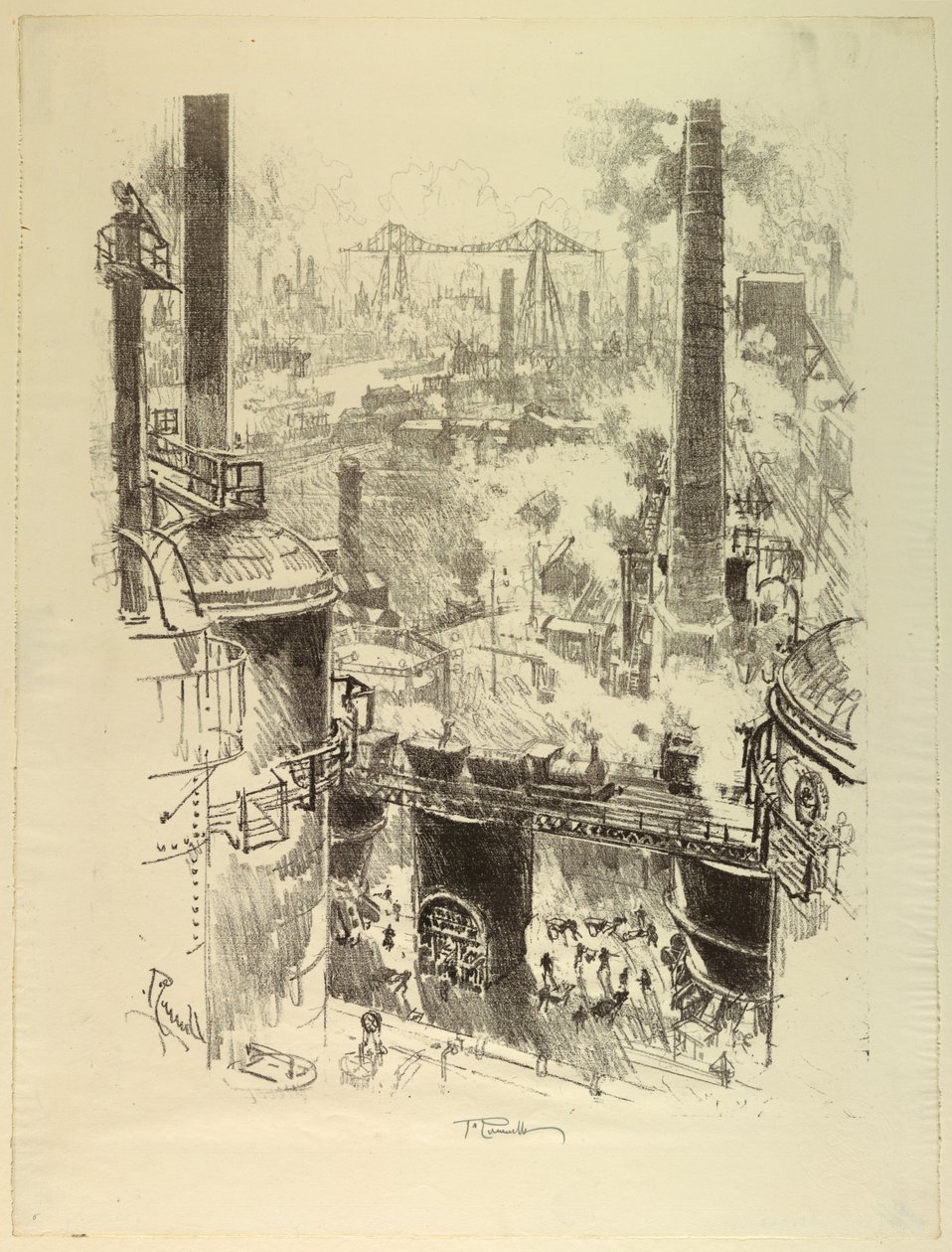 From the Tops of the Furnaces by Joseph Pennell