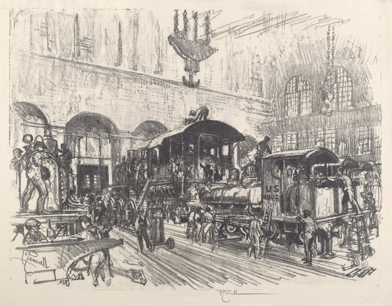 Making War Locomotives by Joseph Pennell