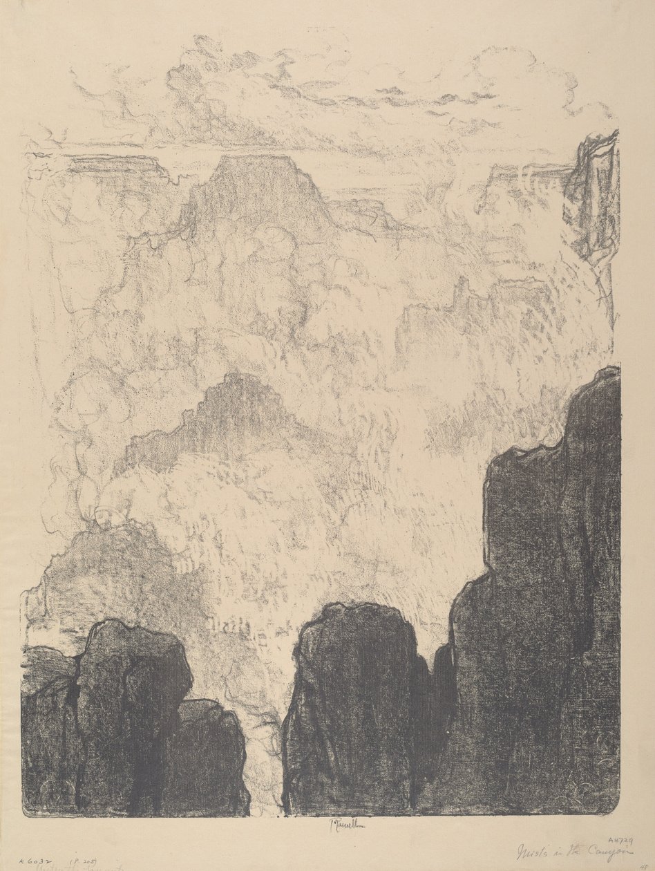 Mists in the Canyon, No.II by Joseph Pennell