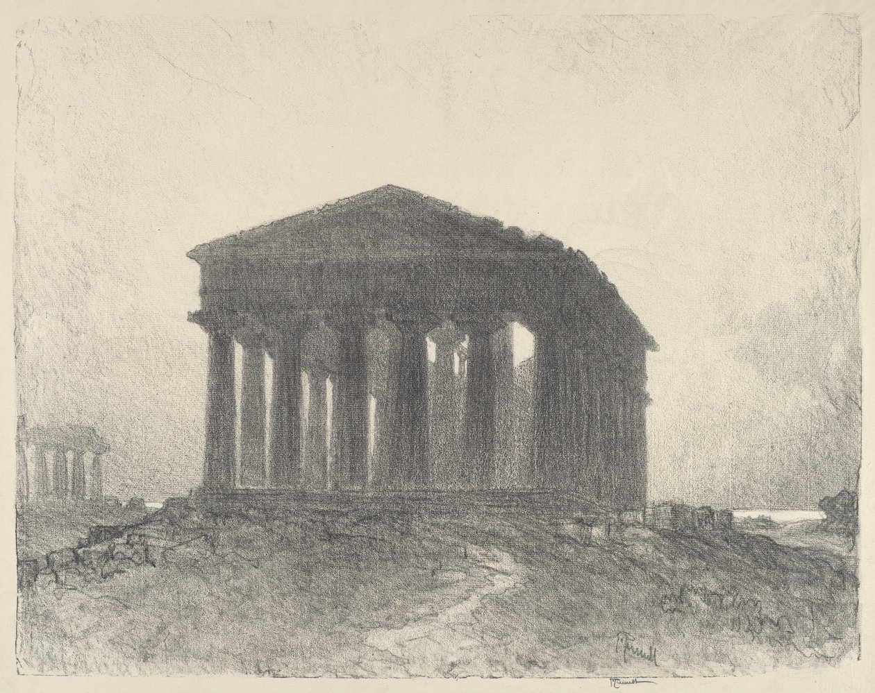 Paestum, Evening by Joseph Pennell