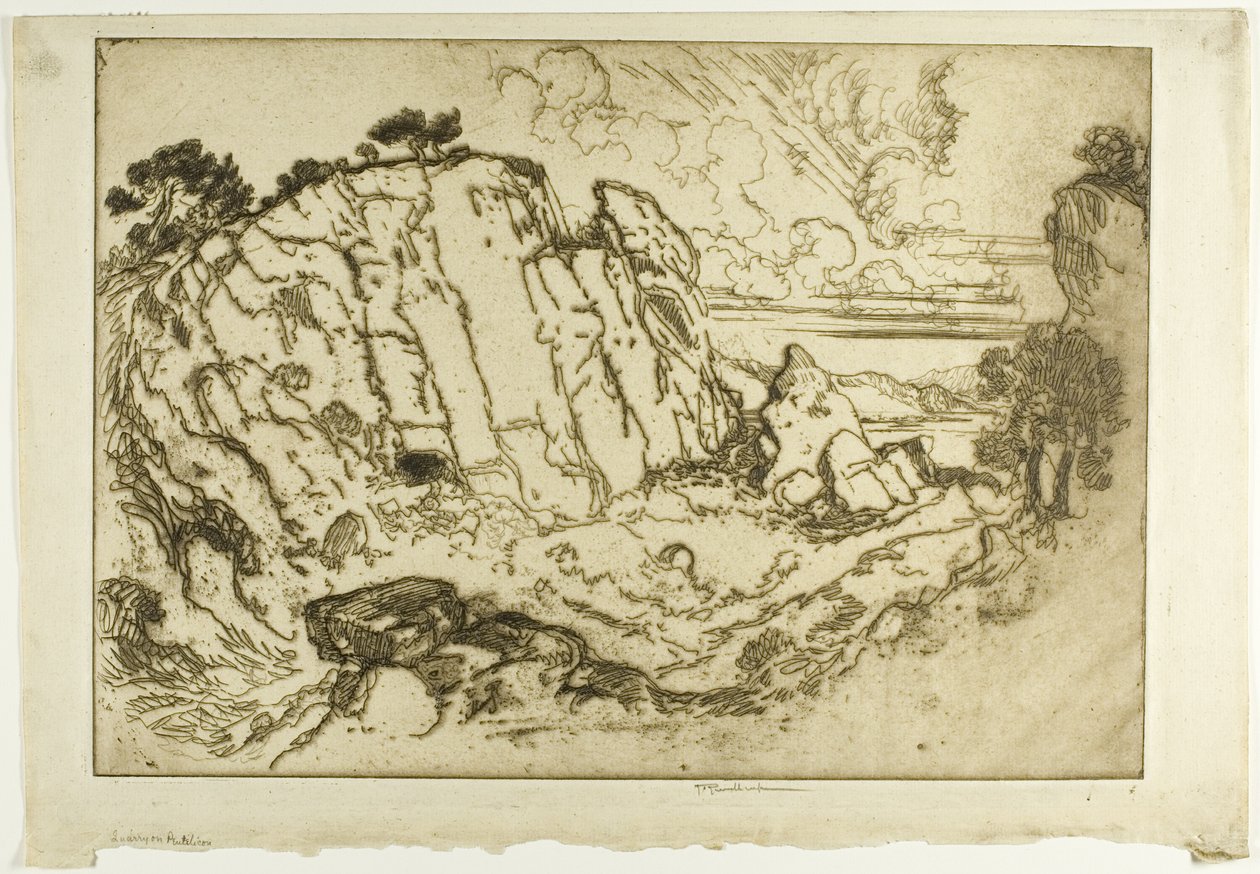 Quarry on Pentelicon by Joseph Pennell