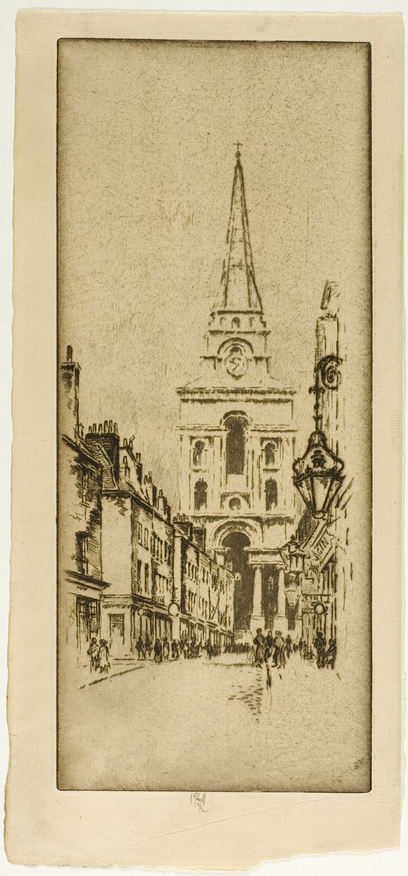 Spitalfields Church by Joseph Pennell