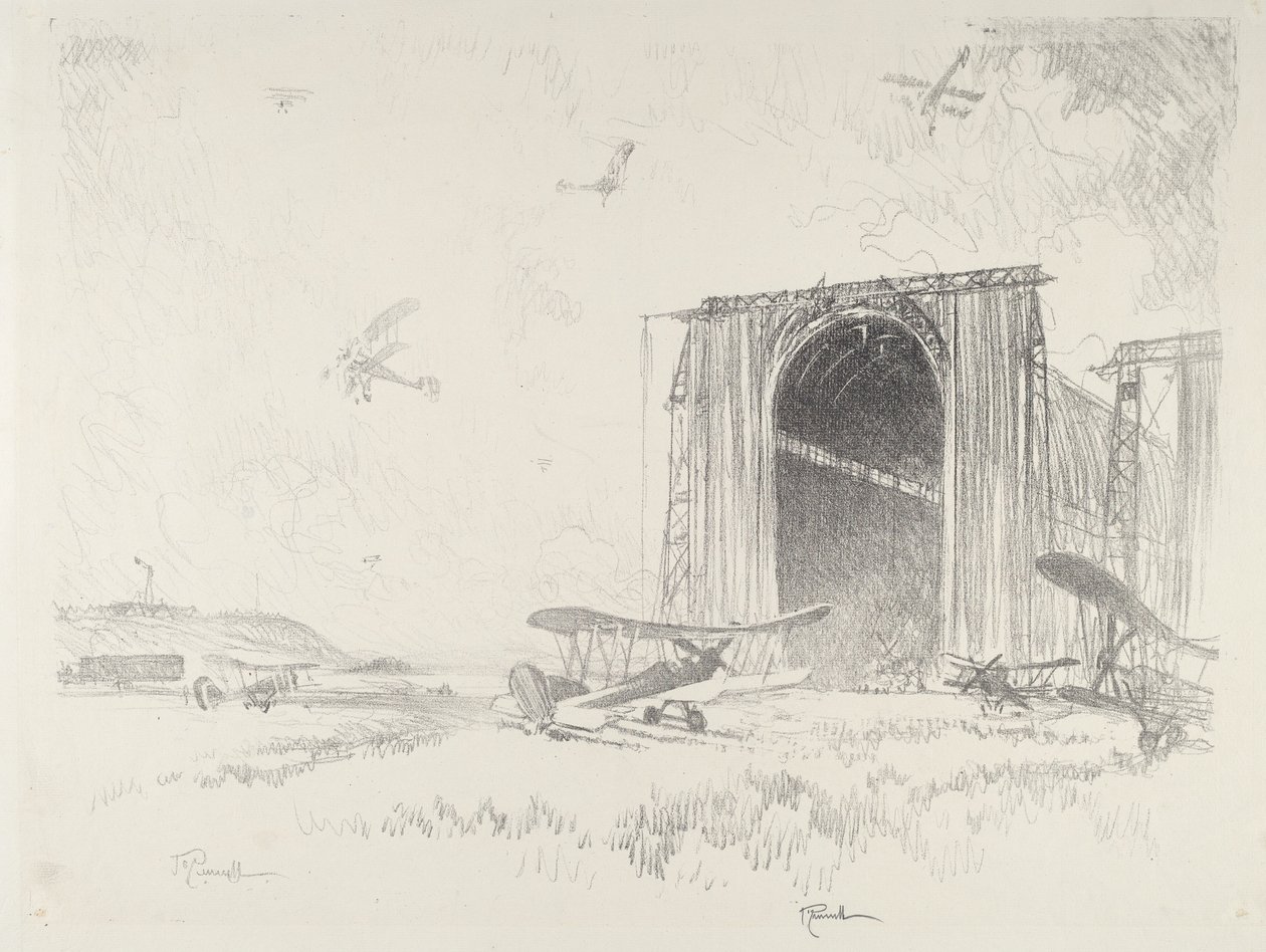 The Balloon-Shed by Joseph Pennell