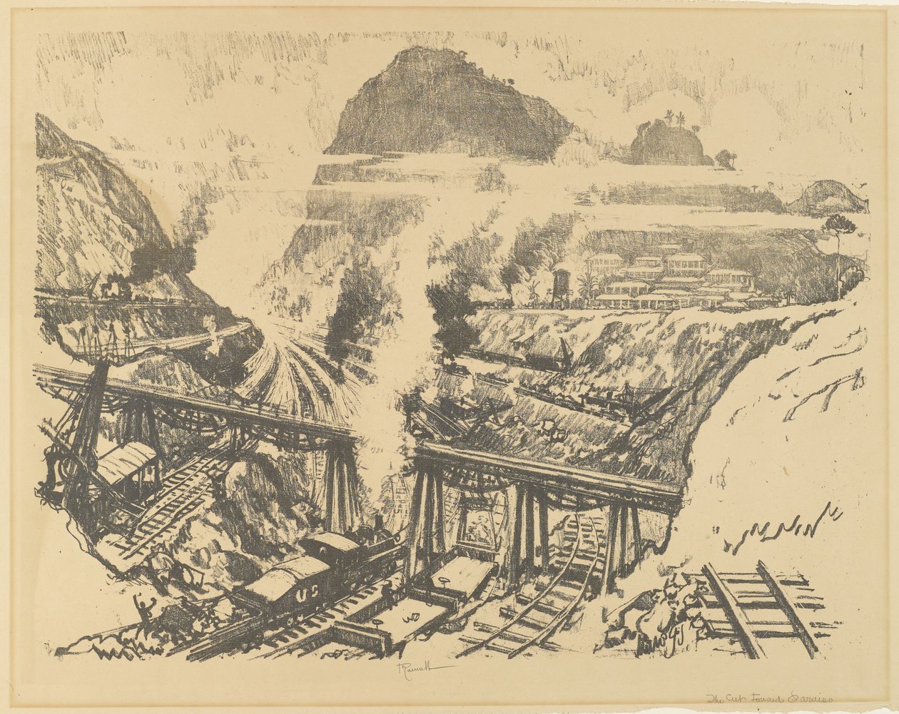 The Cut at Paraiso by Joseph Pennell