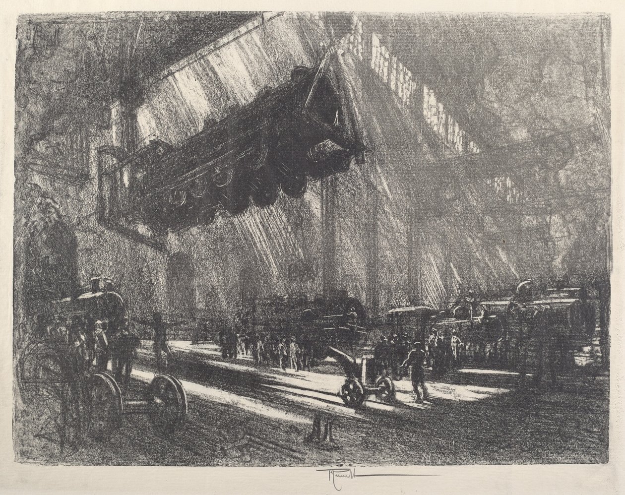 The Flying Locomotive by Joseph Pennell