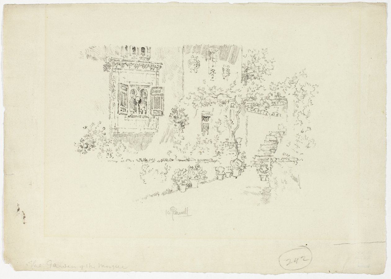 The Garden of the Mosque I by Joseph Pennell