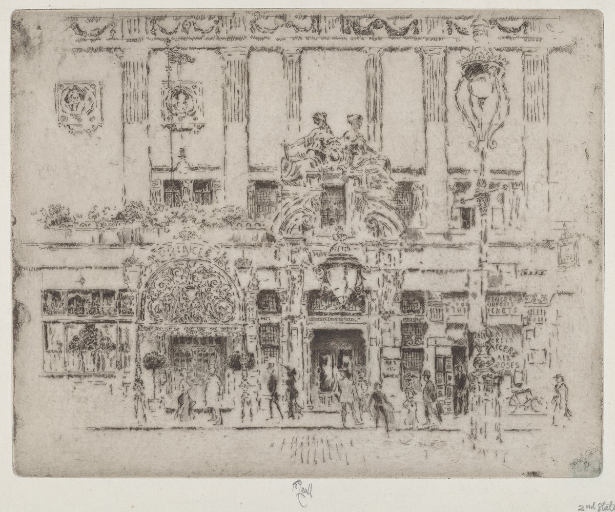 The Institute, Piccadilly by Joseph Pennell