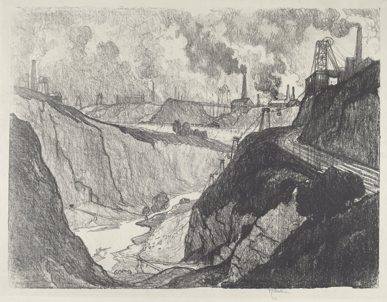 The Iron Mine by Joseph Pennell