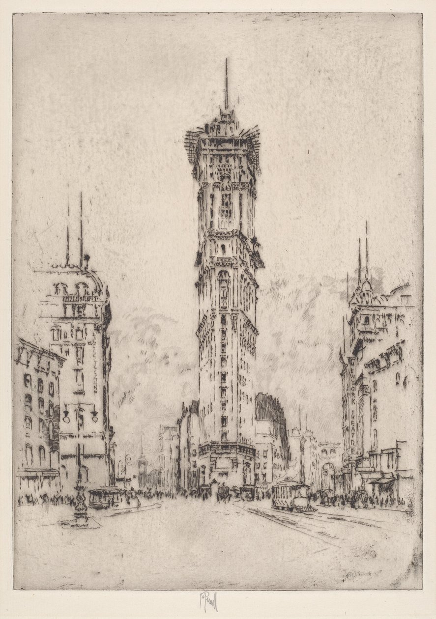 The Times Building by Joseph Pennell