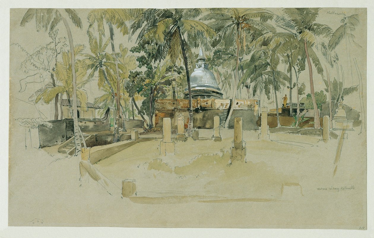 Buddhist Temple in Ceylon (Sri Lanka) by Joseph Selleny