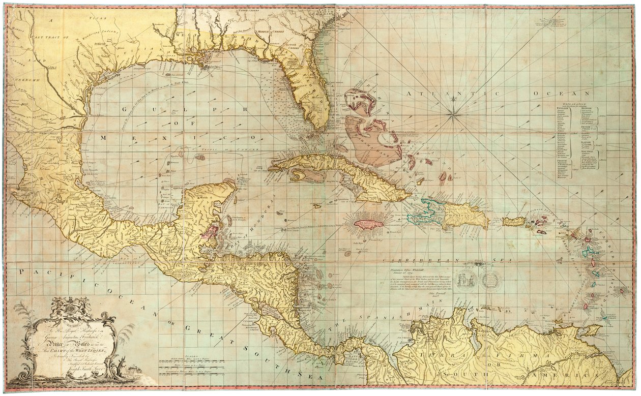 Chart of the West Indies by Joseph Smith Speer