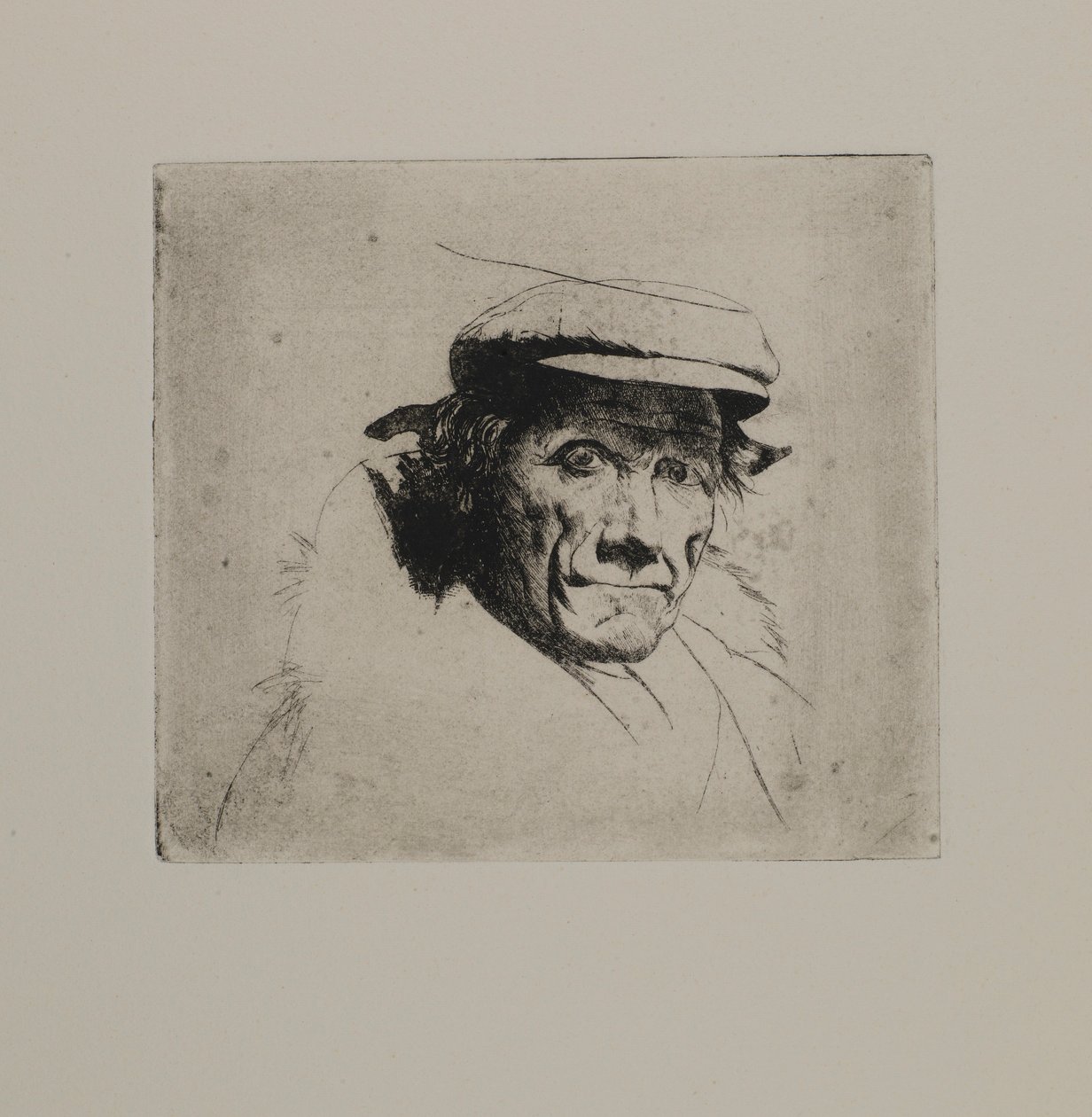 Untitled - Man with Cap and Fur Collar by Joseph Stella