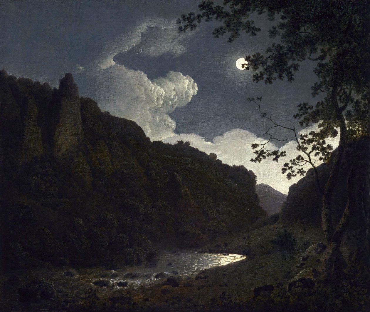 Dovedale by Moonlight by Joseph Wright of Derby