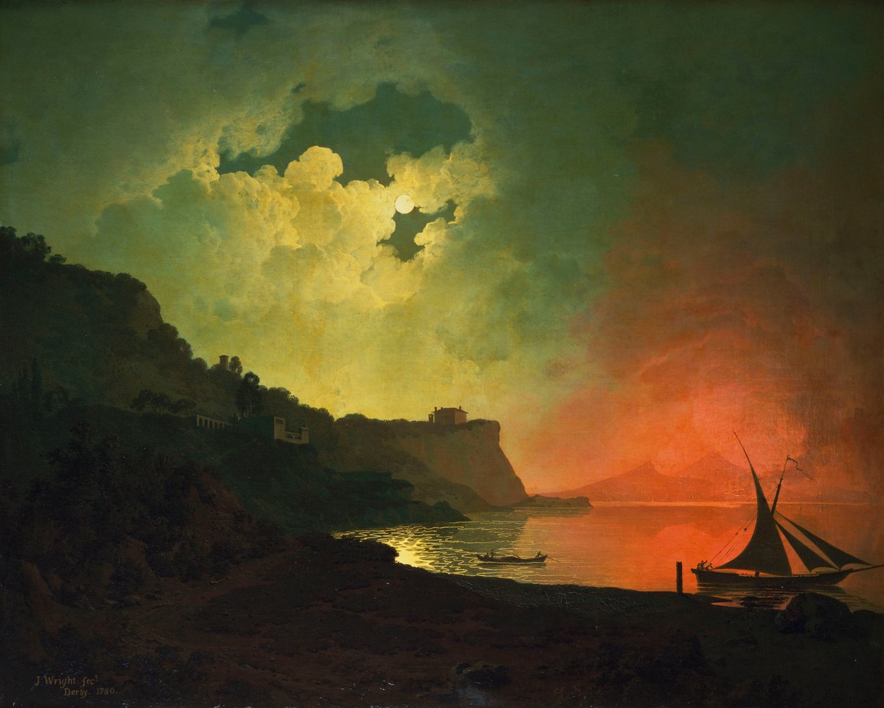 Vesuvius from Posilipo by Joseph Wright of Derby