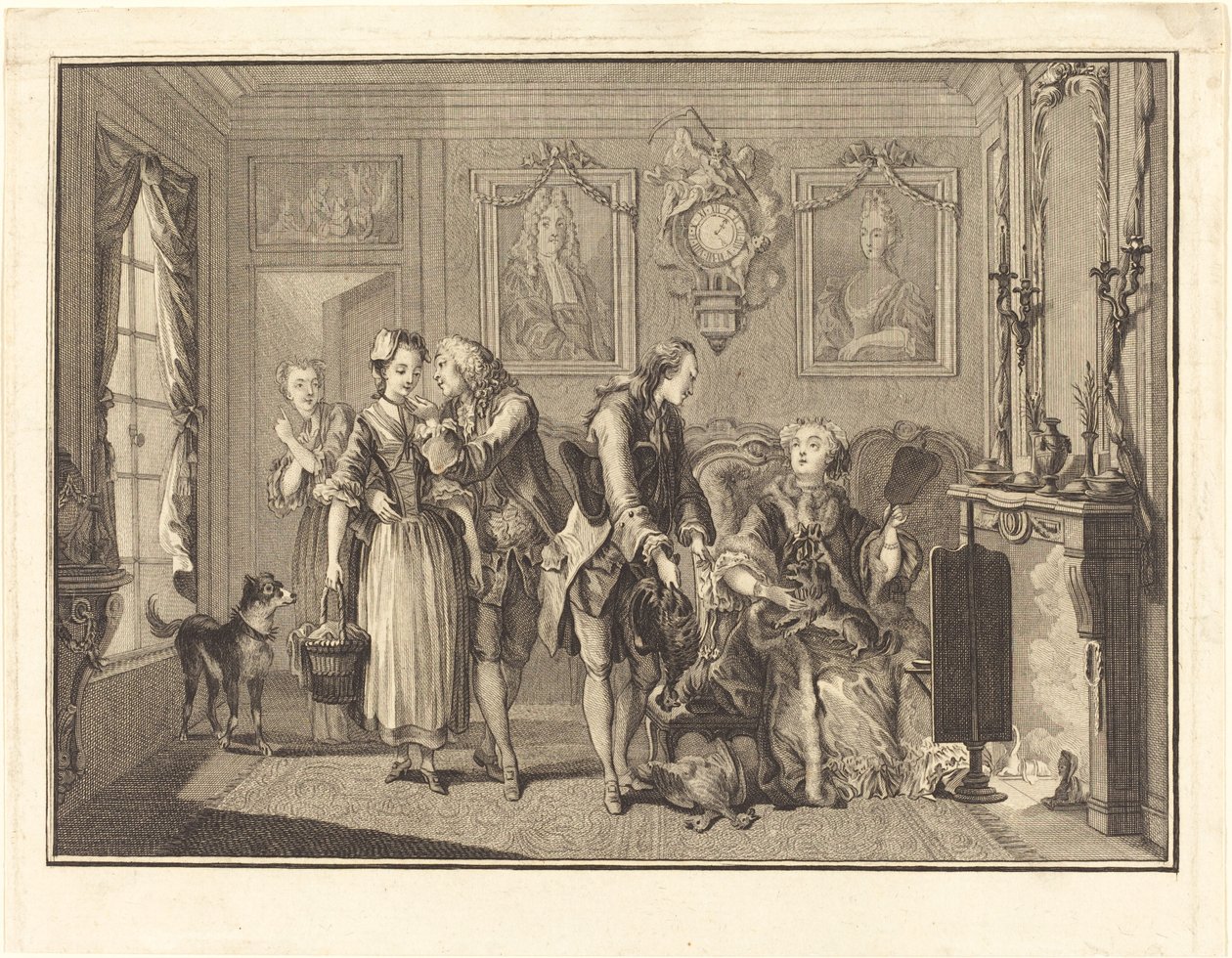 The Pretty Farmer by Joseph de Longueil after Charles Eisen