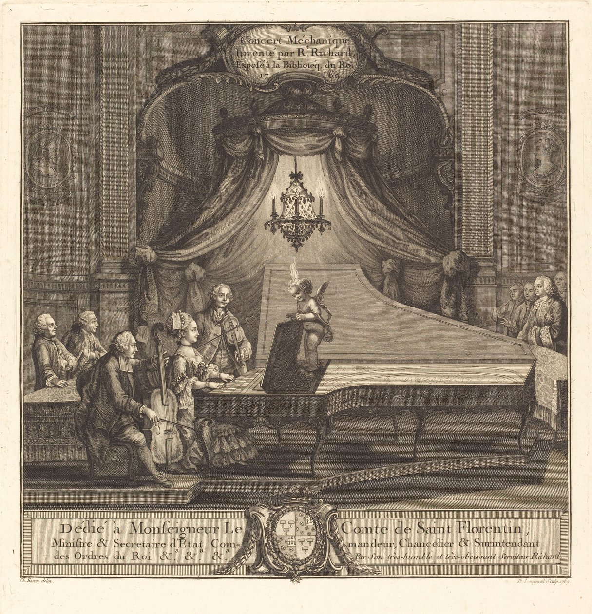 The Mechanical Concert by Joseph de Longueil after Charles Eisen