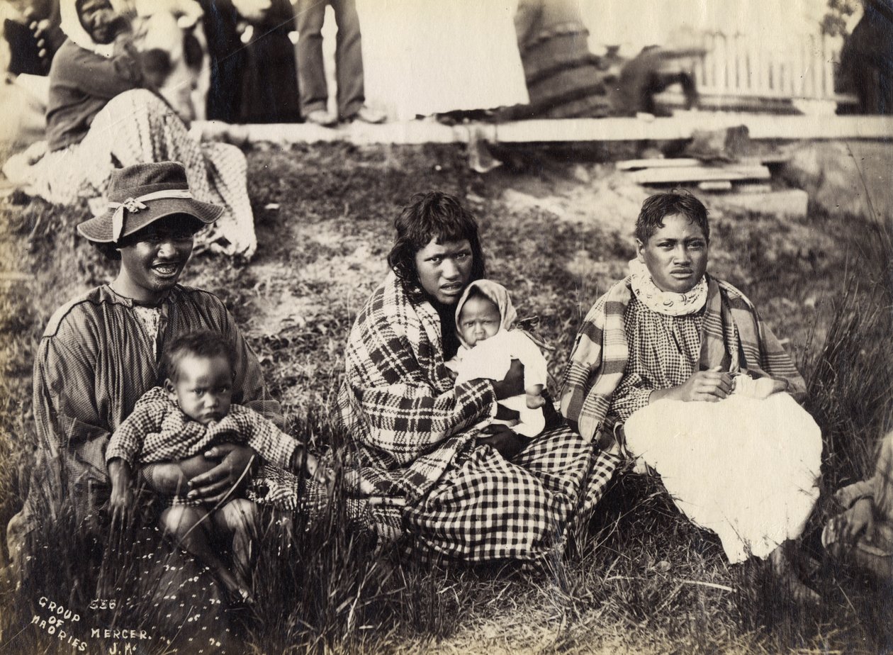 Group of Maories, Mercer, c.1895 by Josiah Martin