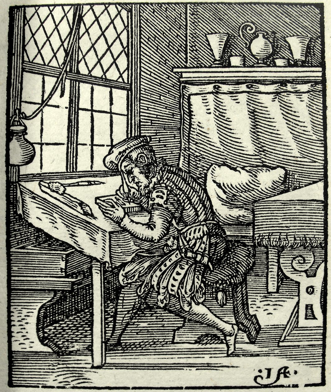The Woodblock Cutter by Jost Amman
