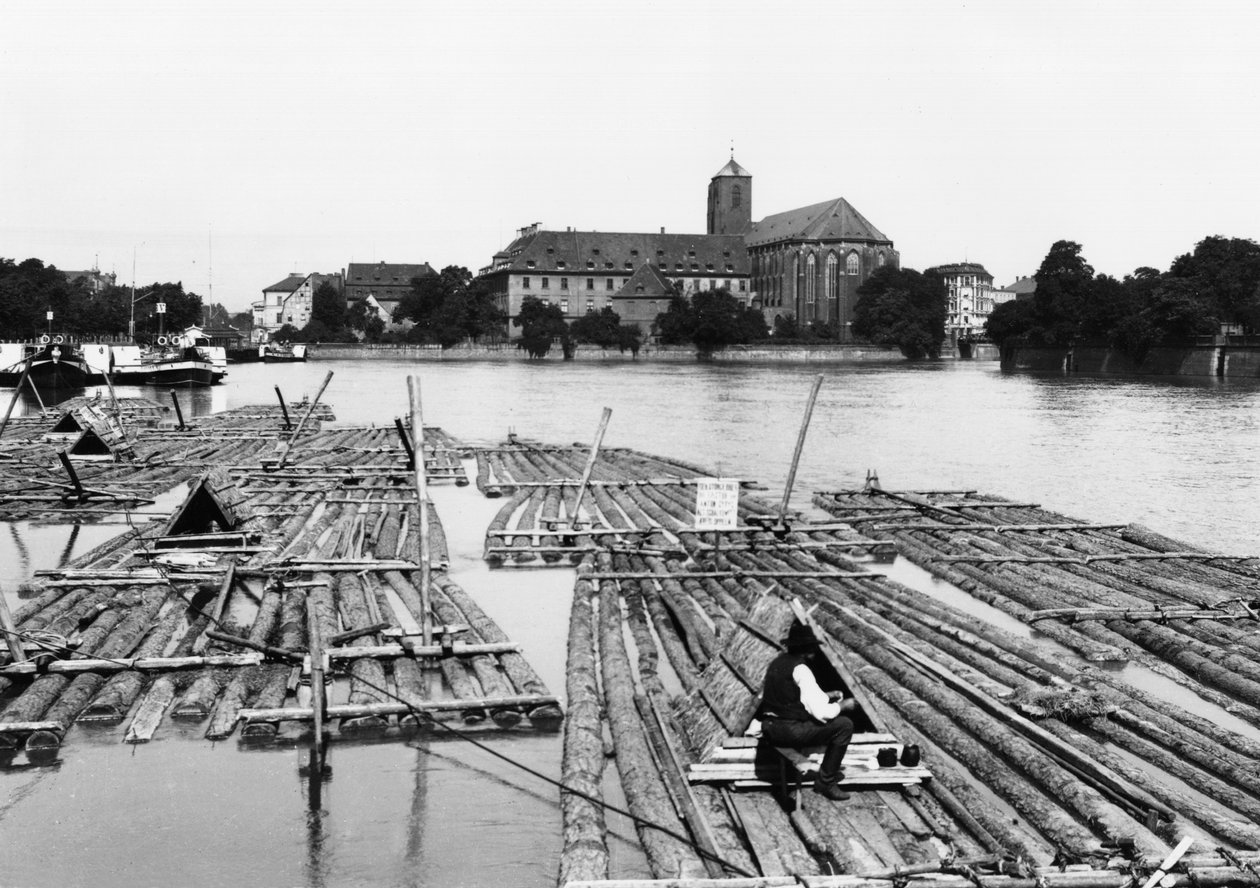 The Oder at Breslau (modern day Wroclaw) Poland by Jousset