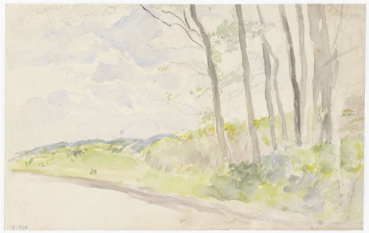 Group of Trees by a Road by Jozef Israëls