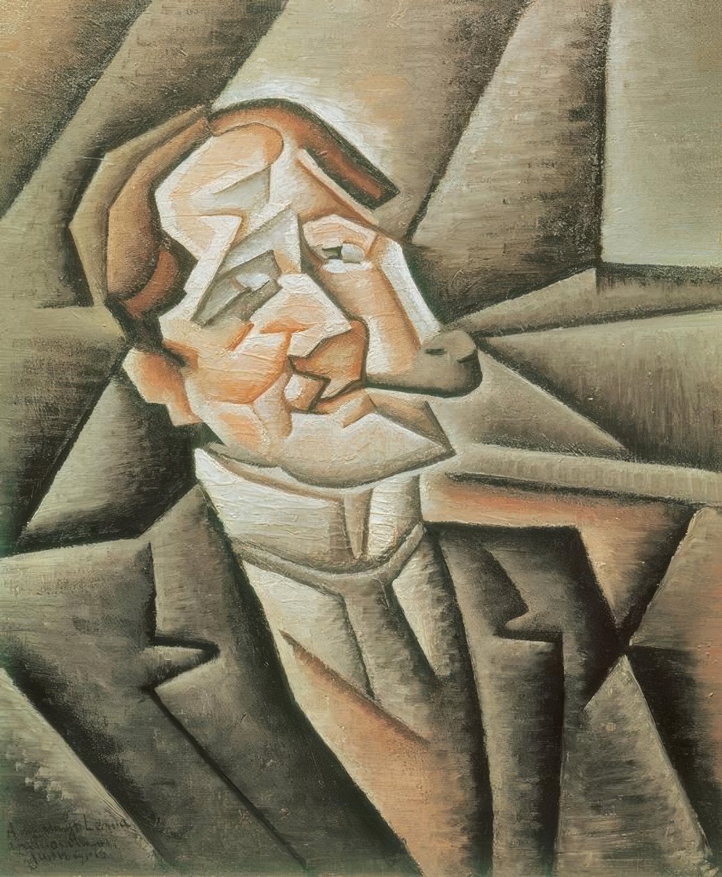 The Man with the Pipe by Juan Gris