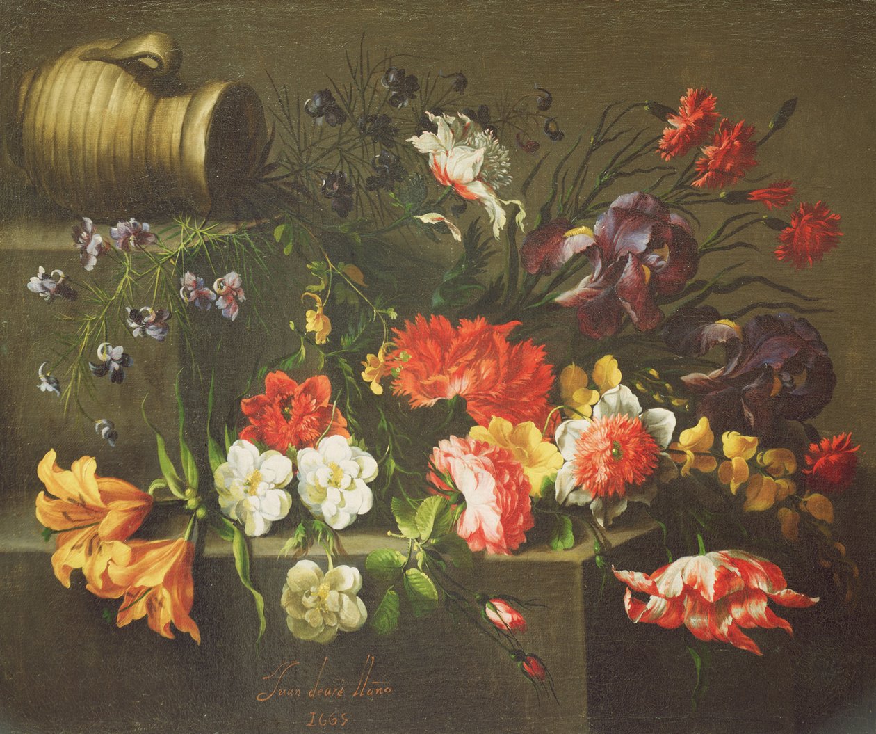 Flowers on a Ledge by Juan de Arellano