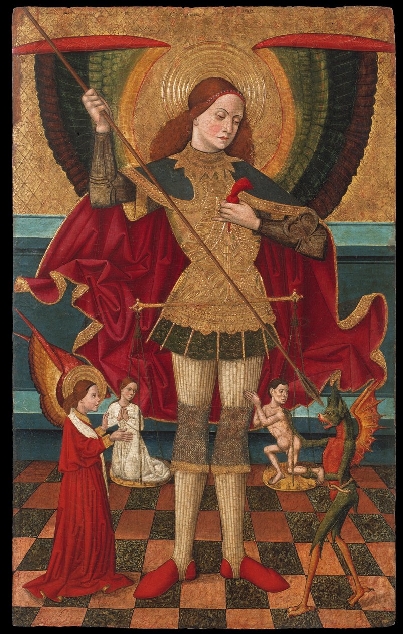 Saint Michael Weighing Souls by Juan la de Abadia