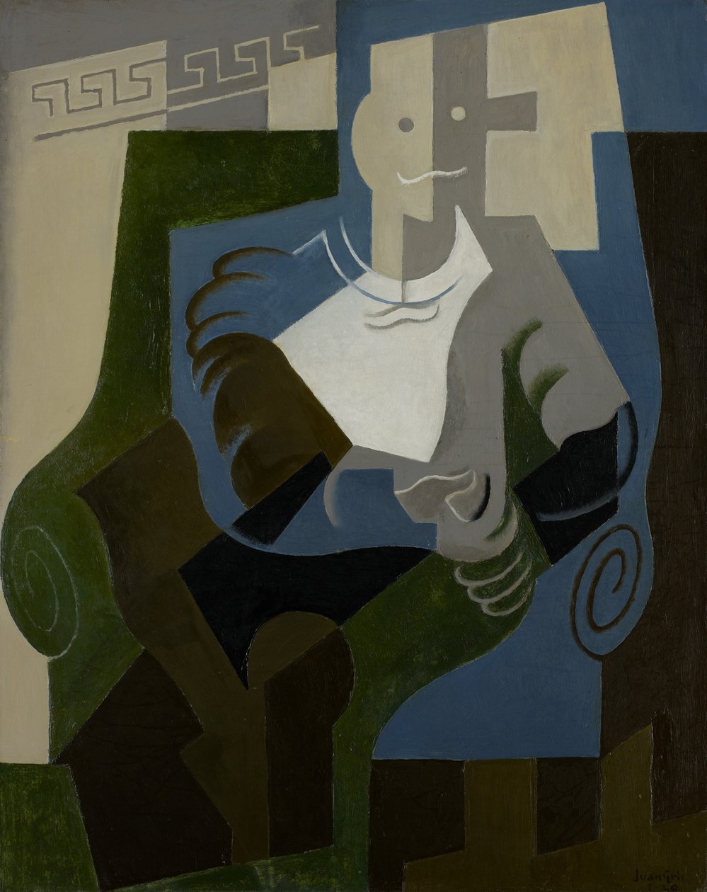 Seated Harlequin, c.1920 by Juan Gris