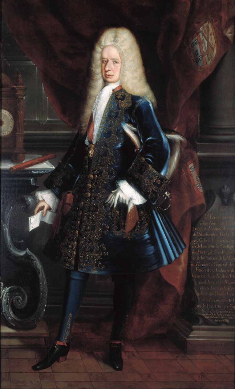 Portrait of the Viceroy Duke of Linares by Juan Rodríguez Juárez