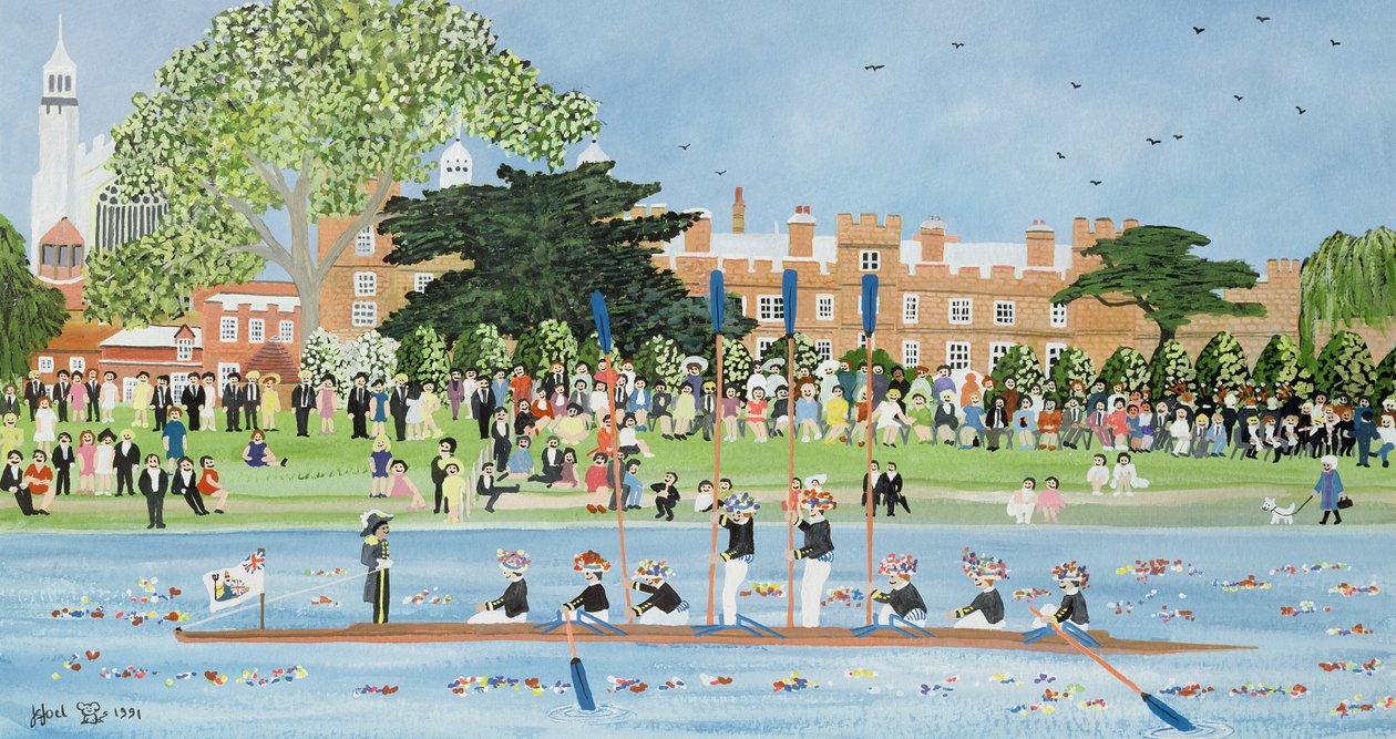 The Procession of Boats at Eton College by Judy Joel