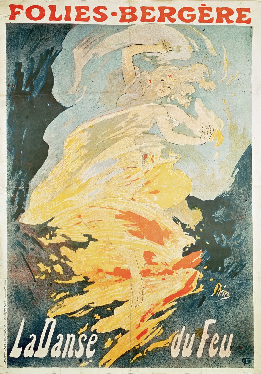 Folies Bergere: la Danse du Feu, France 1897 by Jules Cheret