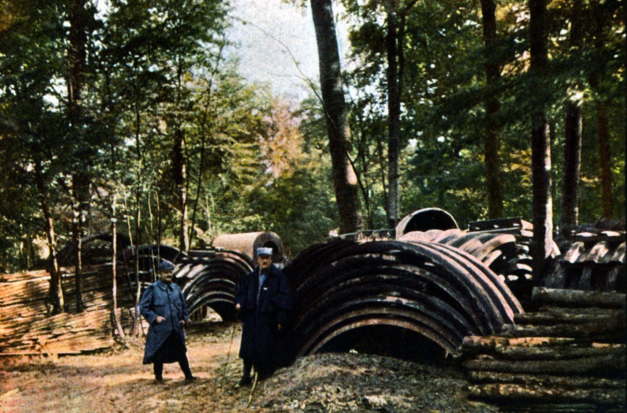 A French Army storage area in the forest near Verdun, September 1916 by Jules Gervais Courtellemont