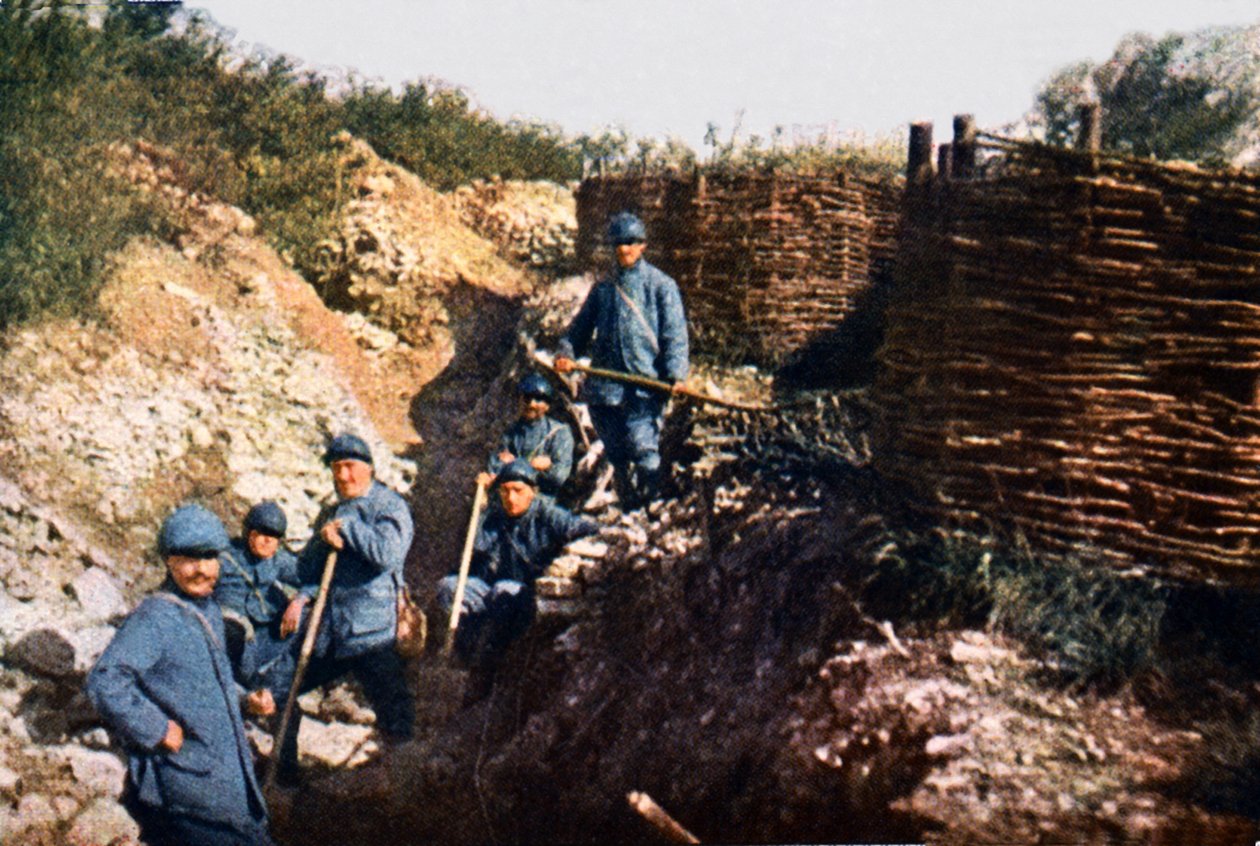 French Soldiers in Front of the Voevre, Battle of Verdun, September 1916 by Jules Gervais Courtellemont