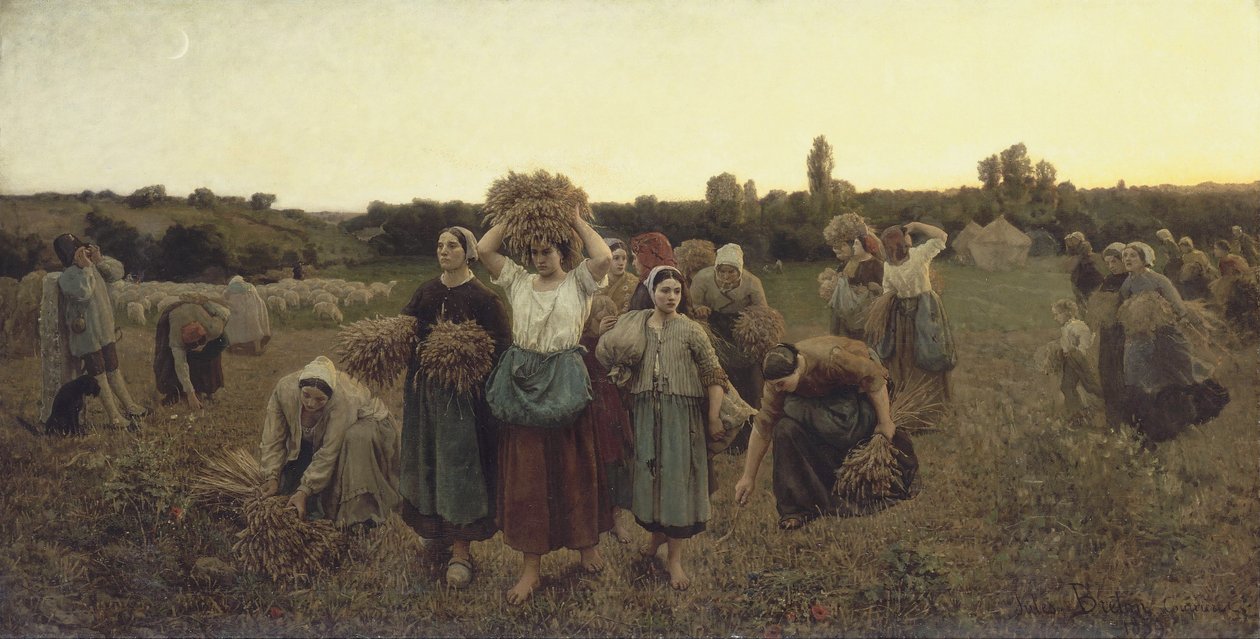 Calling in the Gleaners by Jules Breton