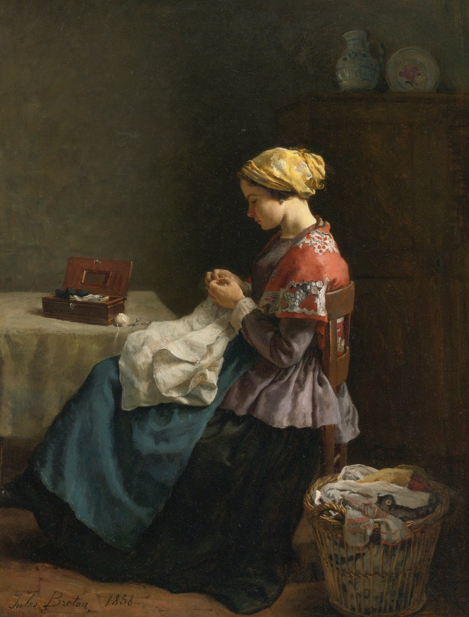 The Little Seamstress by Jules Breton