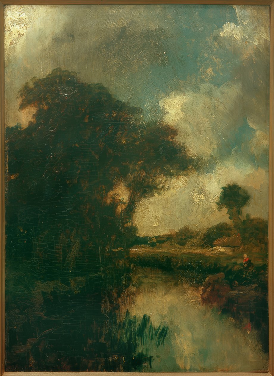 River Landscape by Jules Dupré