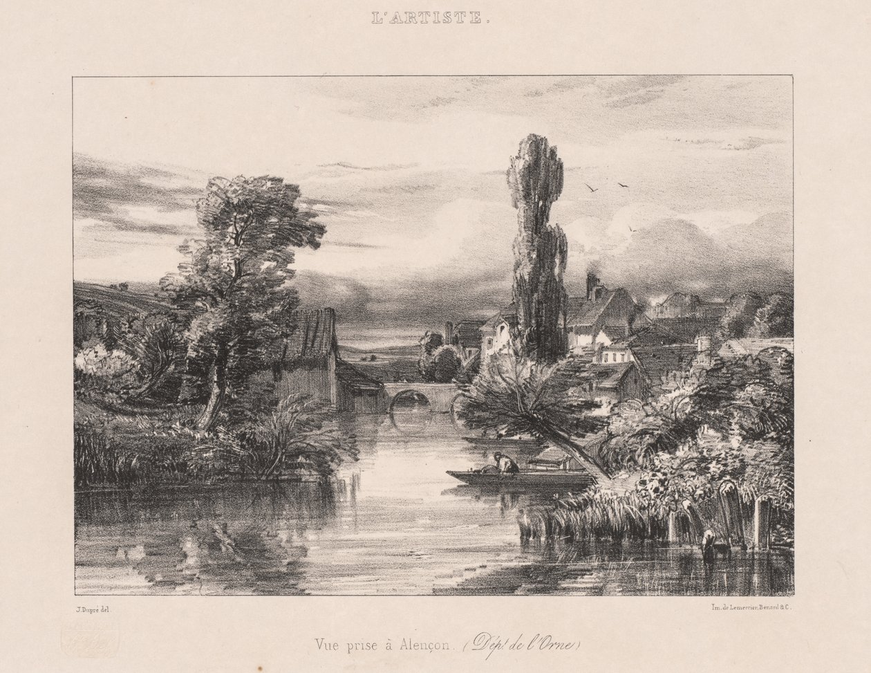 View taken at Alençon by Jules Dupré