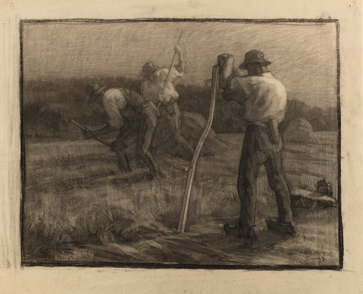 Harvest Scene by Jules Emile Zingg