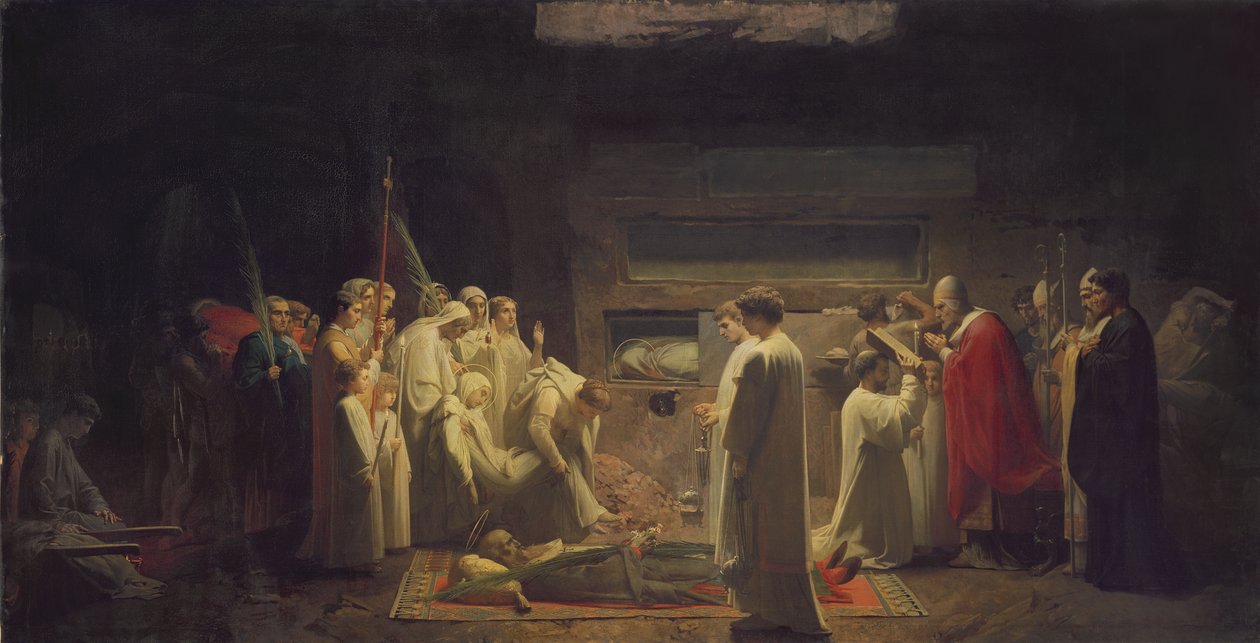 The Martyrs in the Catacombs by Jules Eugene Lenepveu