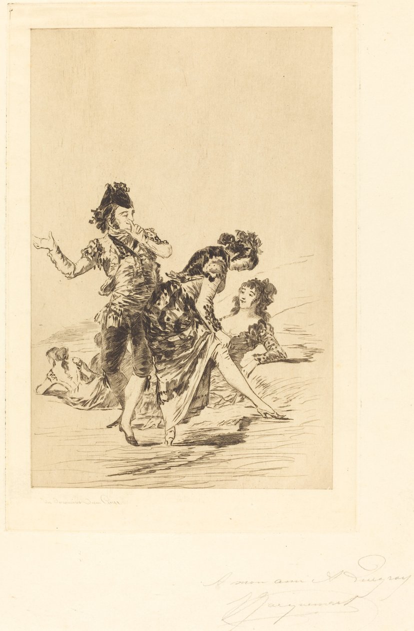 Spanish Scene by Jules Ferdinand Jacquemart after Francisco de Goya