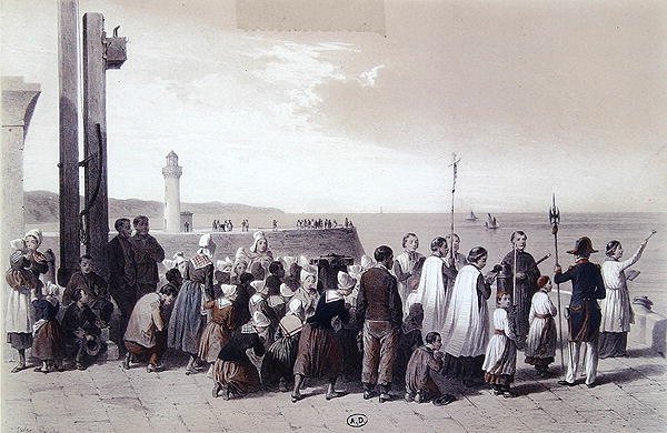 Blessing the Sea at Pollet, Dieppe by Jules Gaildrau