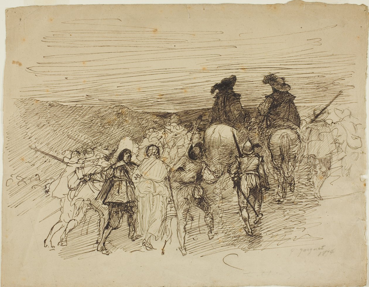 Marching Troops by Jules Jacquet
