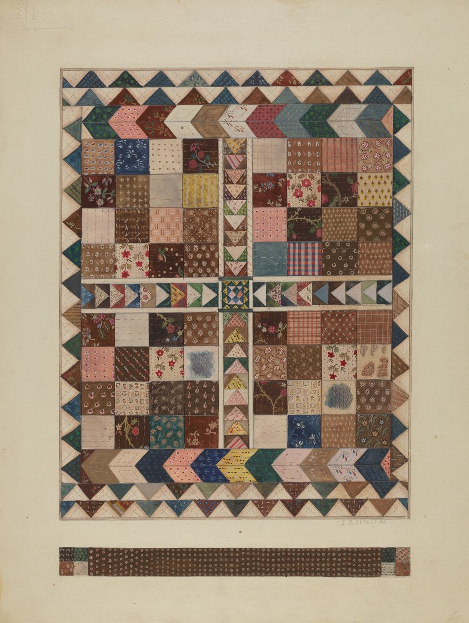 Patchwork Crib Quilt by Jules Lefevere