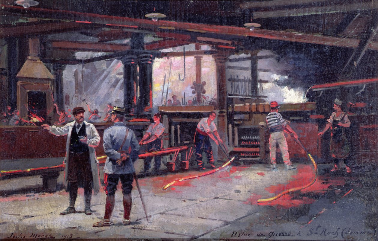 A War Factory at St. Roch by Jules Monge