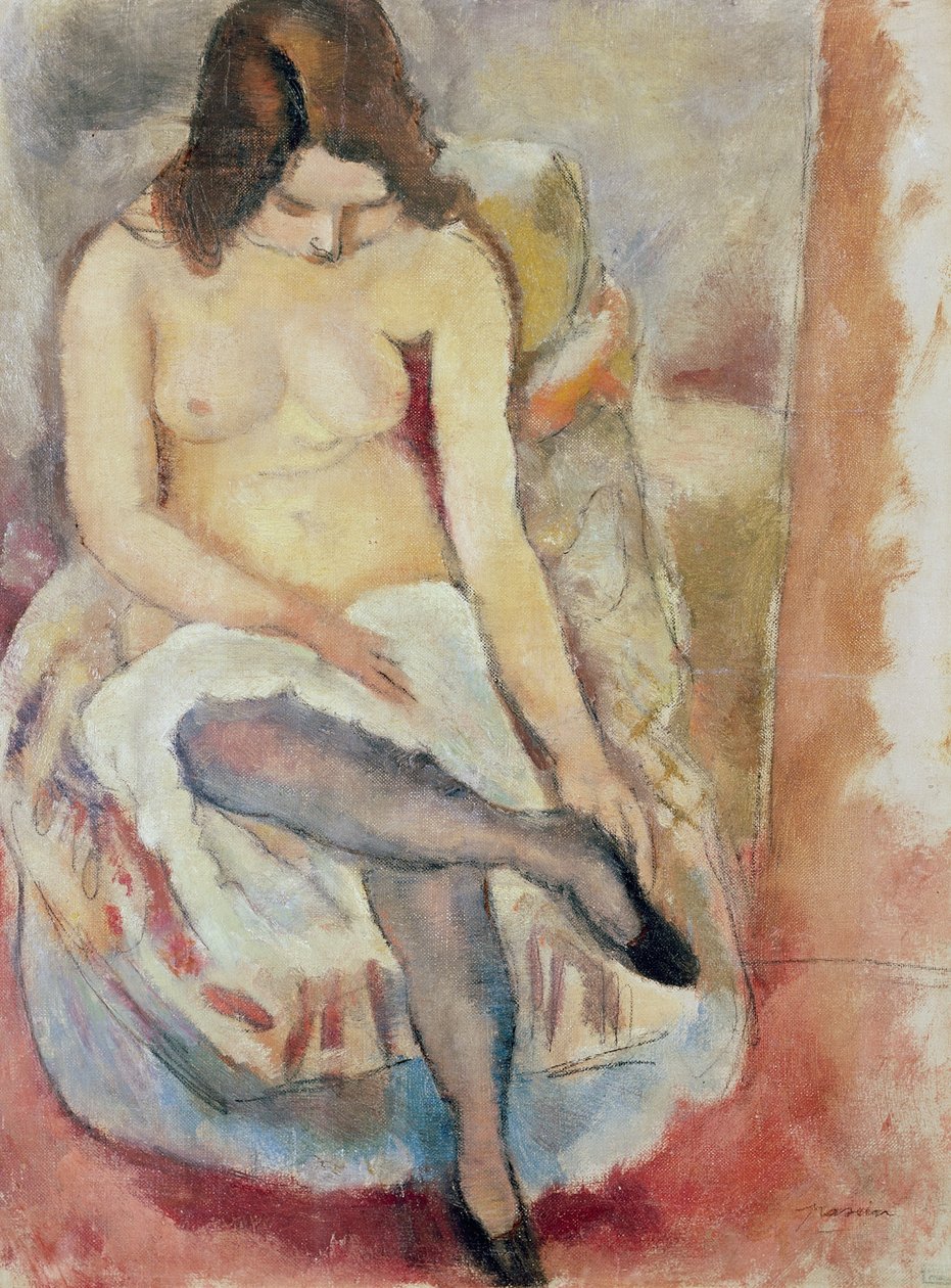 Seated Woman by Jules Pascin